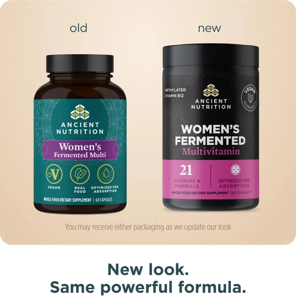 Ancient Nutrition Multivitamin for Women, Women's Fermented Multivitamin with Vitamin C, D, K, Zinc & Magnesium Ancient Nutrition