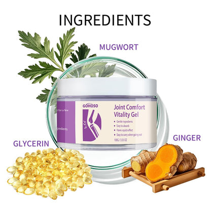 Joint Purple Gel, Cooling Massage Cream with Turmeric for Back, Neck, Joints & Muscles – Hydrating Gel for Active Lifestyles