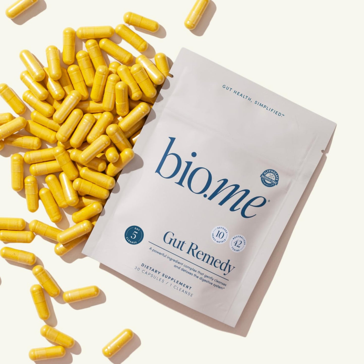 Biome Gut Remedy Capsules (5 Day Cleanse, 1 Round, 30 Capsules) Gut Reset with Magnesium Citrate, Berberine, Immunolin, L-Glutamine - Reset Digestive System