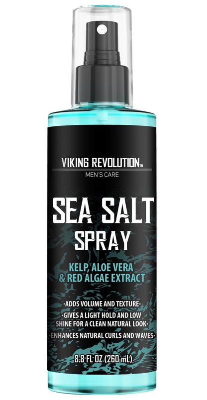 Viking Revolution Sea Salt Spray for Men - Hair Texturizing Spray with Kelp, Aloe Vera and Red Algae Extract - Surf Sprays to Add Volume