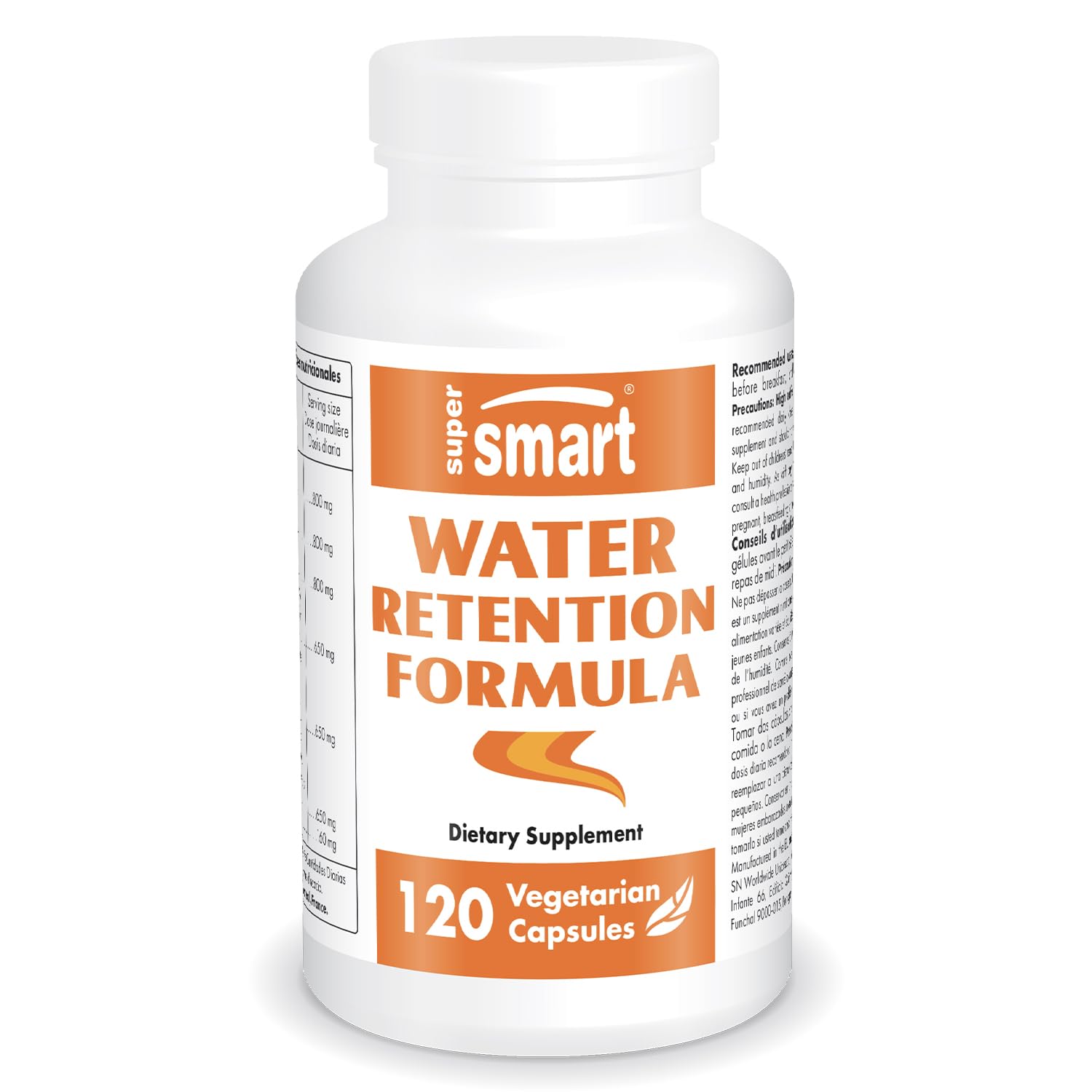 Supersmart - Water Retention Formulation (Advanced Complex) - with Dandelion, Guarana, Caffeine, Betalains - Natural Lymphatic Drainage Supplement | Non-GMO & Gluten Free - 120 Vegetarian Capsules Supersmart buy supplements Au