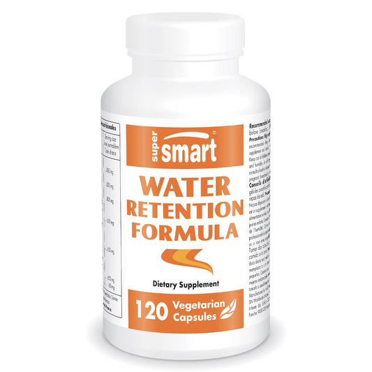 Supersmart - Water Retention Formulation (Advanced Complex) - with Dandelion, Guarana, Caffeine, Betalains - Natural Lymphatic Drainage Supplement | Non-GMO & Gluten Free - 120 Vegetarian Capsules Supersmart buy supplements Au