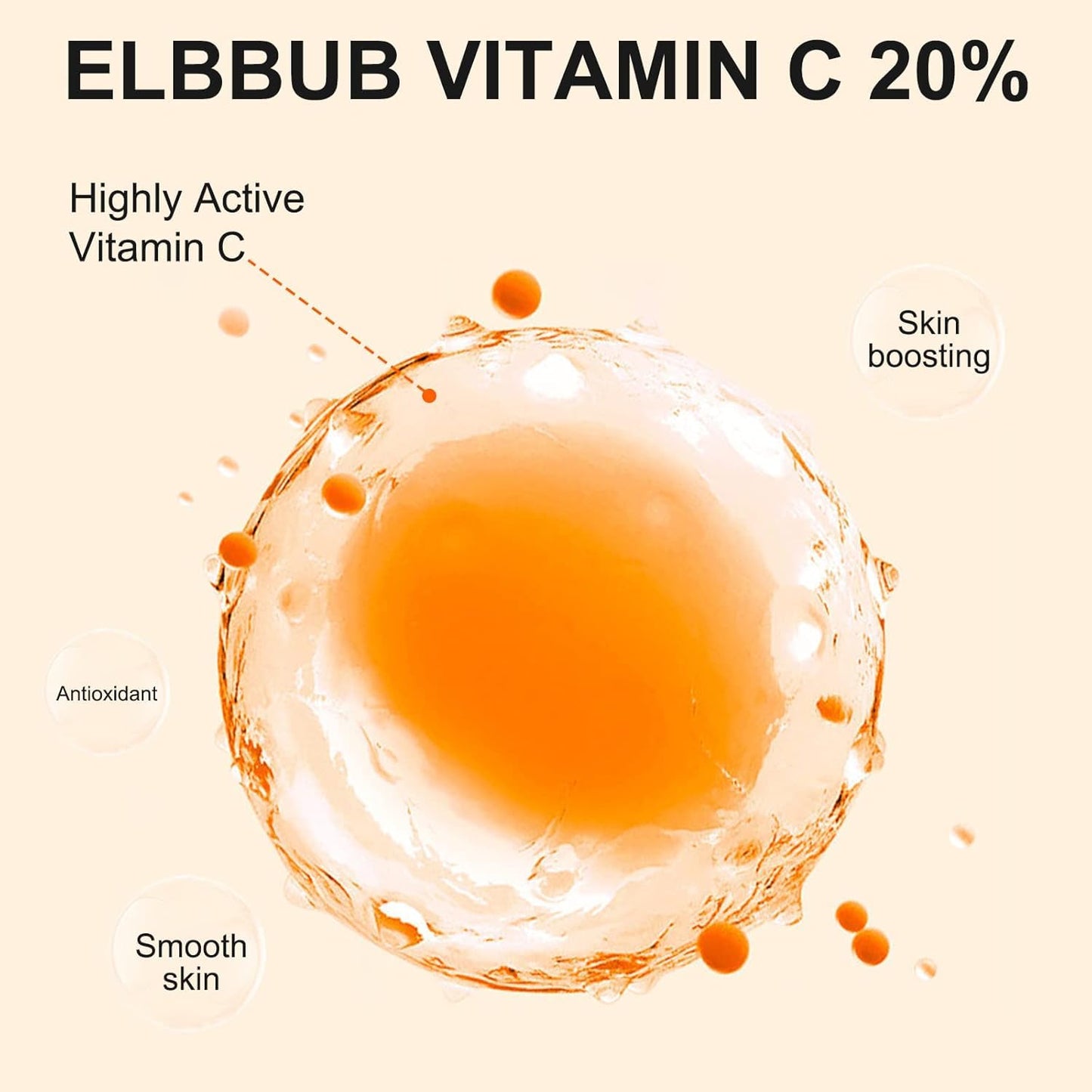 Premium 20% Vitamin C Serum For Face with Hyaluronic Acid, Retinol & Amino Acids - Boost Skin Collagen,Hydrate & Plump Skin,