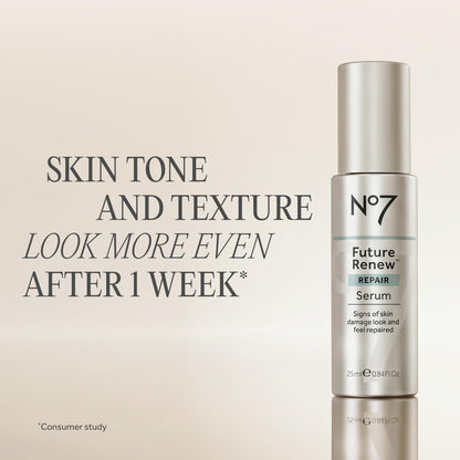No7 Future Renew Damage Reversal Anti Aging Serum for Face - Face Serum for Women with Peptides to Support Skin Repair - Helps Reduce Fine Lines, Wrinkles,