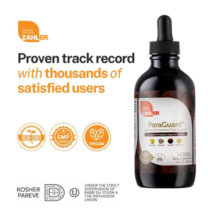 Zahler - ParaGuard Liquid Drops - Gut Health Supplement - Formula has Wormwood, Garlic Bulb, Pumpkin Seed, Clove & More - Natural Support for Humans