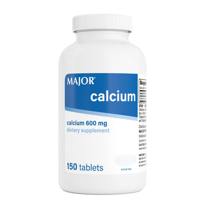 Major 600mg Calcium Tablets - Calcium Supplement - 150 Count (1 Pack)