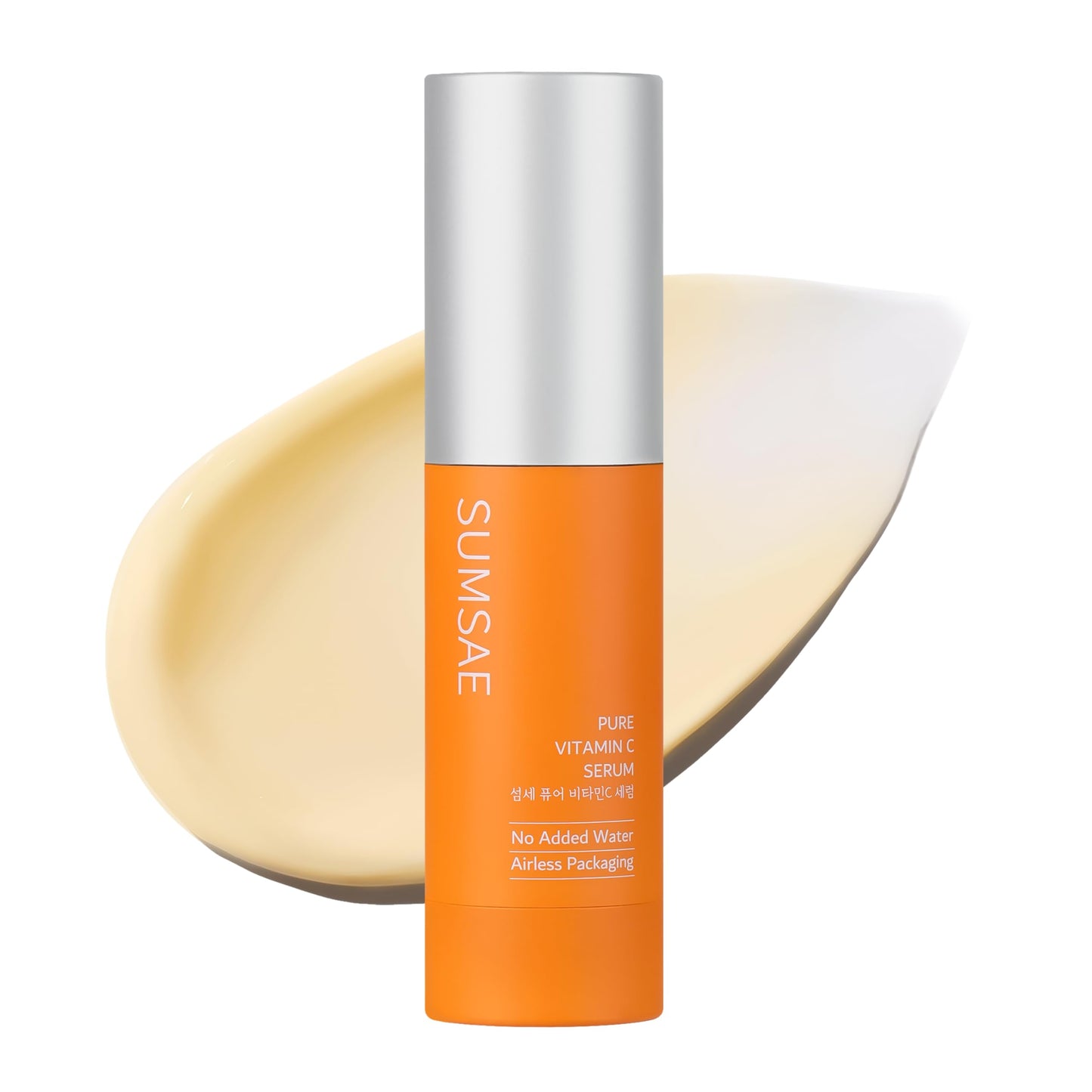 SUMSAE Pure Vitamin C Serum - Korean Skincare with Vitamin 10.5%, Waterless (No oxidation formula), Special Airless Pump, Brightening and Firming Skin