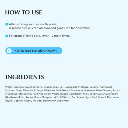 EQQUALBERRY Swimming Pool Toner - Korean Toner for Daily Exfoliating & Deep Hydration with Natural Enzyme Protease & Hyaluronic Acid
