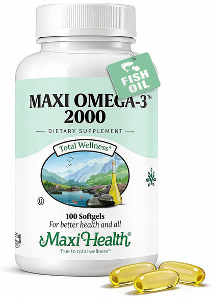 Omega 3 Fish Oil - Triple Strength 2000 mg Kosher Fish Oil Supplements - No Fishy Aftertaste Omega 3 Supplement - Burpless Fish Oil Omega 3 Fatty Acid