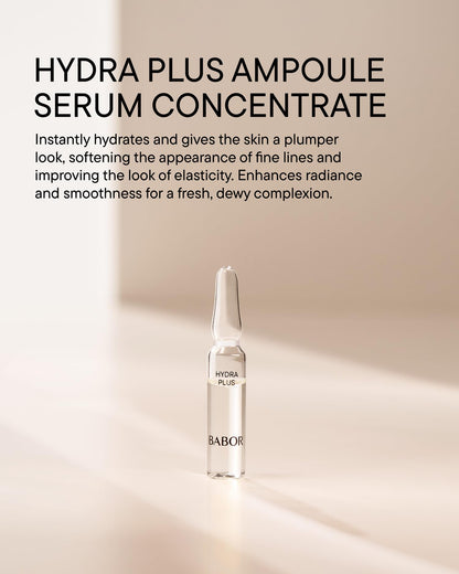 BABOR Hydra Plus Ampoule Concentrate, Moisturizing Skincare Capsule, Hyaluronic Acid Serum, Deeply Nourish to Plump and Smooth Skin,