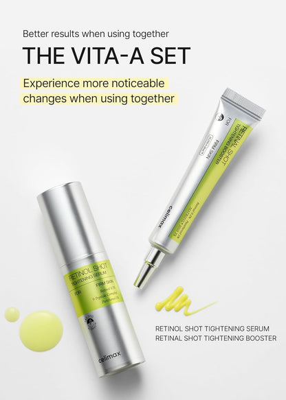 celimax Retinal Booster 15ml + Retinol Serum 30ml, Anti-aging Gifts for Women, Korean Skin Care