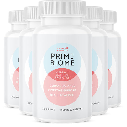 Nature’s NutriWave PrimeBiome Probiotic Gummies – Plant-Based Blend with Inulin, Lion’s Mane, Ginger & More– Non-GMO, No Stimulants, GMP Certified – 30 Gummies, 6 Month Supply Nature’s NutriWave buy supplements Au