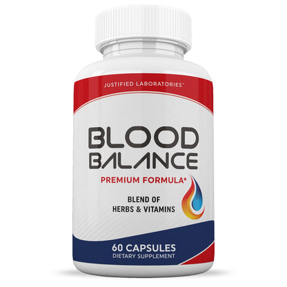 Justified Laboratories Blood Balance - 60 Capsules, Pack of 2 - Advanced Circulatory Support Formula with a Blend of Herbs & Vitamins - 60 Servings
