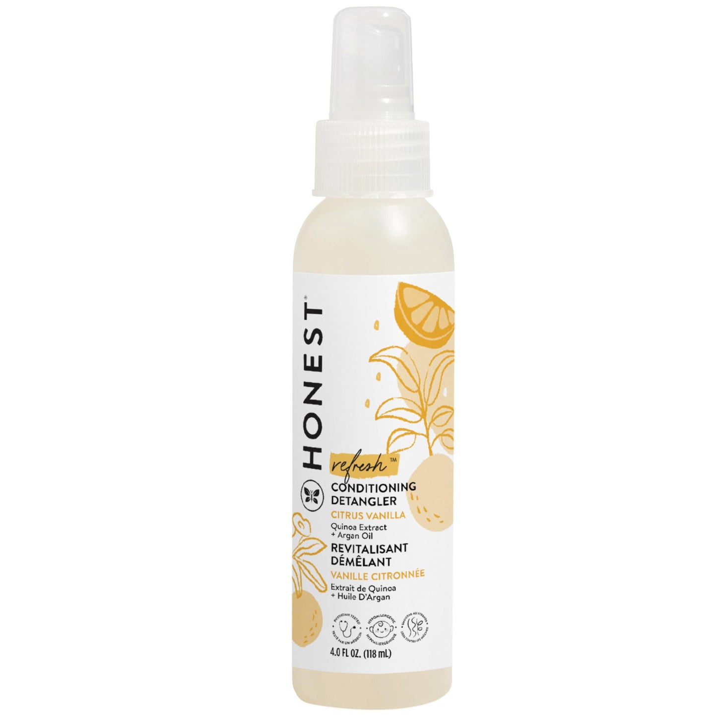 The Honest Company Conditioning Hair Detangler, Tear-Free, Hypoallergenic, Leave-In Conditioner and Fortifying Spray