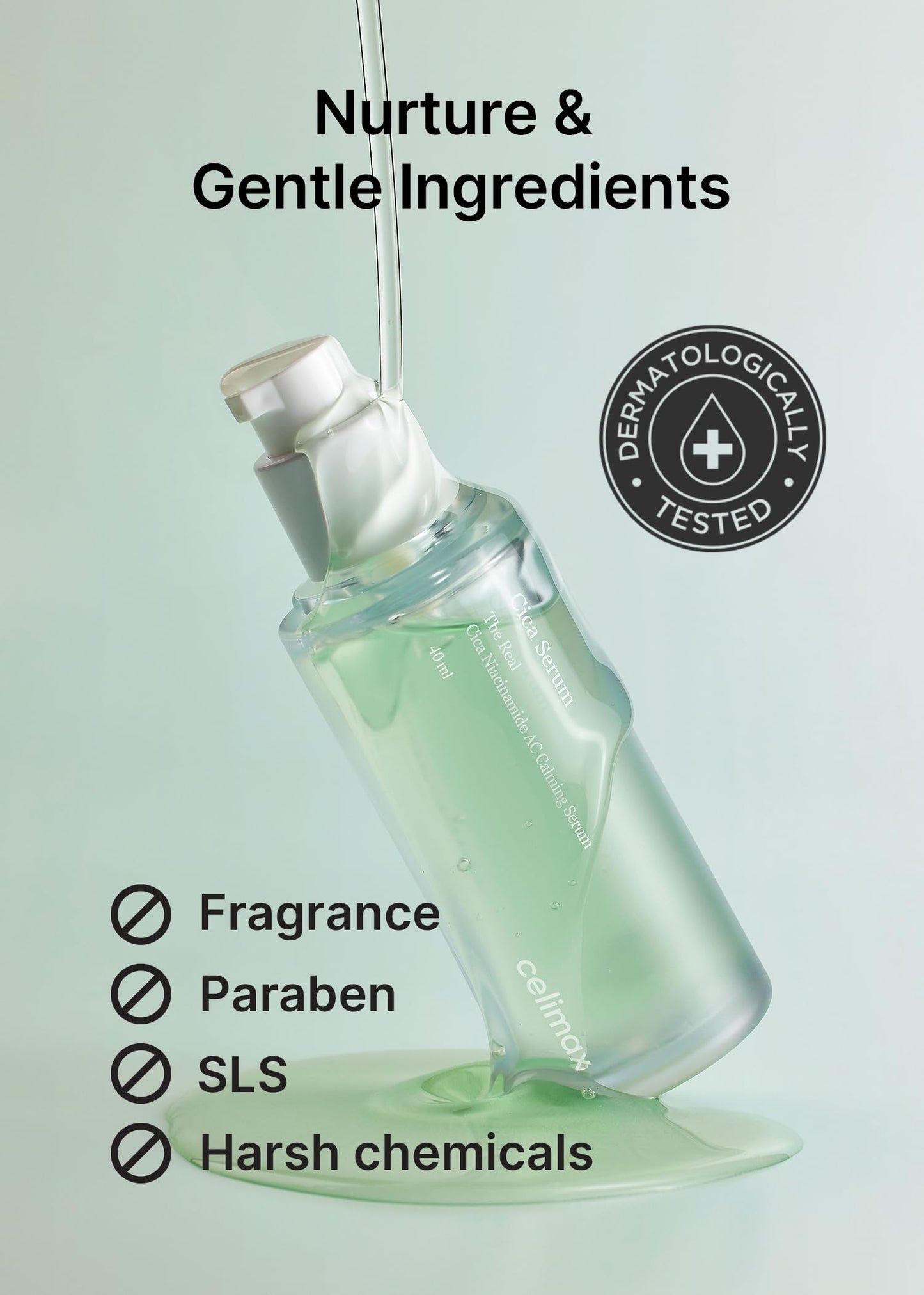 celimax The Real Cica Niacinamide AC Calming Serum 40ml | Hyaluronic Acid Redness Relief Moisturizing Soothing Restoring