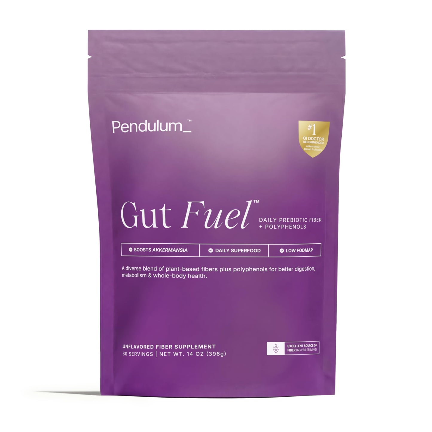 Pendulum Gut Fuel - Fiber + Polyphenol, Prebiotic Blend to Support Digestion, Microbiome Balance, and Help Reduce Hunger