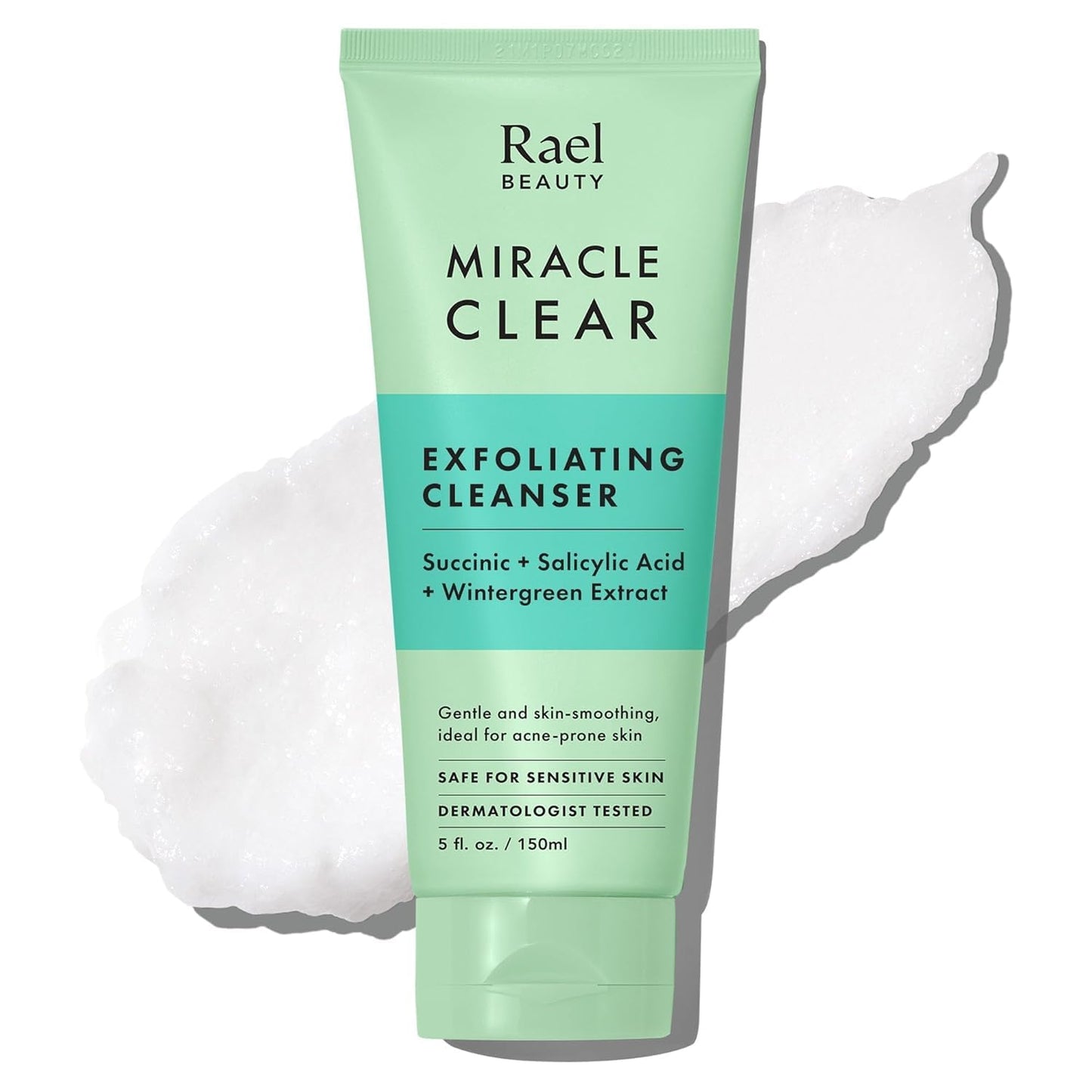 Rael Miracle Clear Facial Cleanser – Makeup Remover, Daily Face Wash, Gentle Deep Pore Cleansing Korean Skin Care for Oily