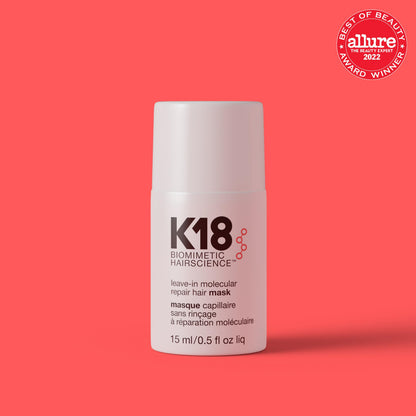 K18 Leave-In Molecular Repair Hair Mask - Peptide Hair Treatment Mask for Bleach, Color, Chemical + Heat Damaged Strands - Immediate