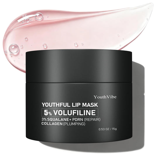 YouthVibe Lip Mask Overnight Moisturizing - Nourish & Hydrate, Antioxidants, 5% Volufiline