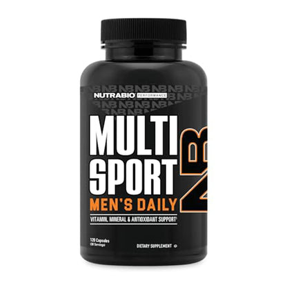 NutraBio Multisport for Men - Mens MultiVitamin - 33 Vitamins, Minerals, Micronutrients - Rich in Antioxidants NutraBio