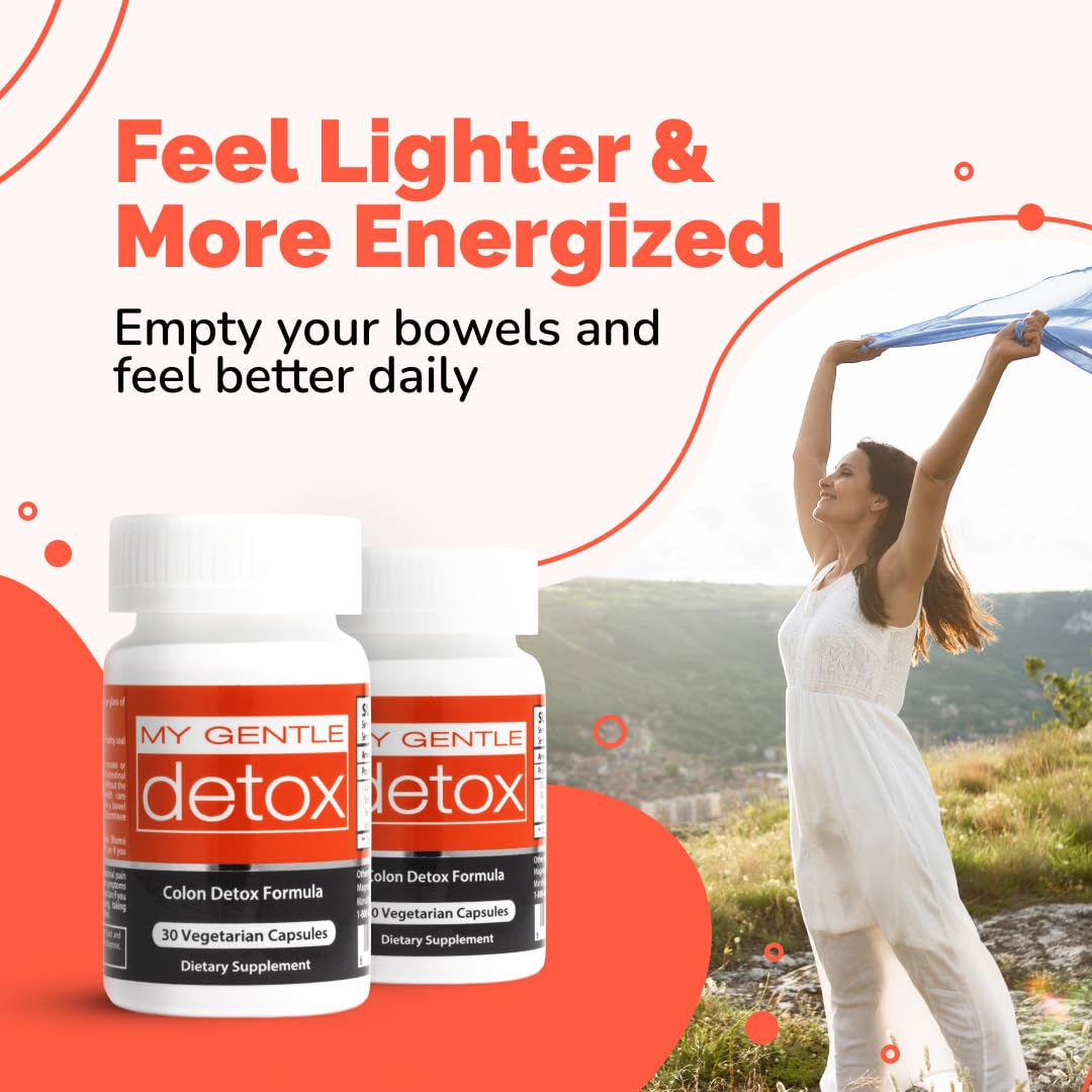 Herbal Nitro My Gentle Detox Cleanse for Women & Men - Poop Pills for Constipation Relief - Overnight Colon Cleanse Natural