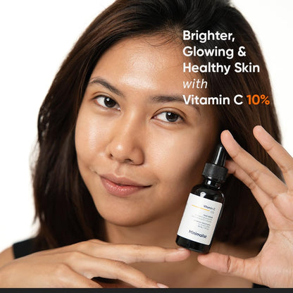 Minimalist 10% Advanced Vitamin C Serum for Glowing Skin | Brightening & Dark Spot Treatment | Treats Uneven Skin Tone, Dullness & UV Damage