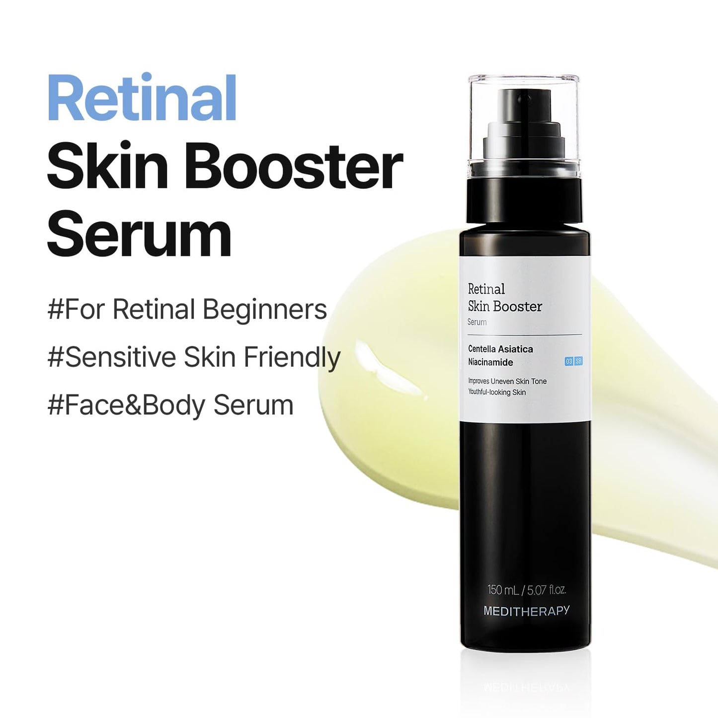 MEDITHERAPY Retinal Skin Booster Serum | Retinaldehyde, Niacinamide Anti-Aging Serum - K-Beauty Facial Serum for Fine Lines, Firming & Radiance