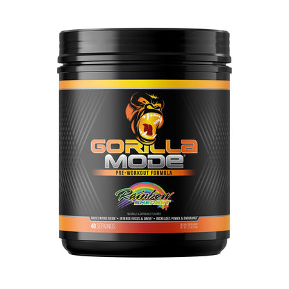 Gorilla Mode Pre Workout - Massive Pumps Laser Focus Energy Power - L-Citrulline, Creatine, L-Tyrosine, Betaine, Hydroprime, Alpha-GPC, 400mg