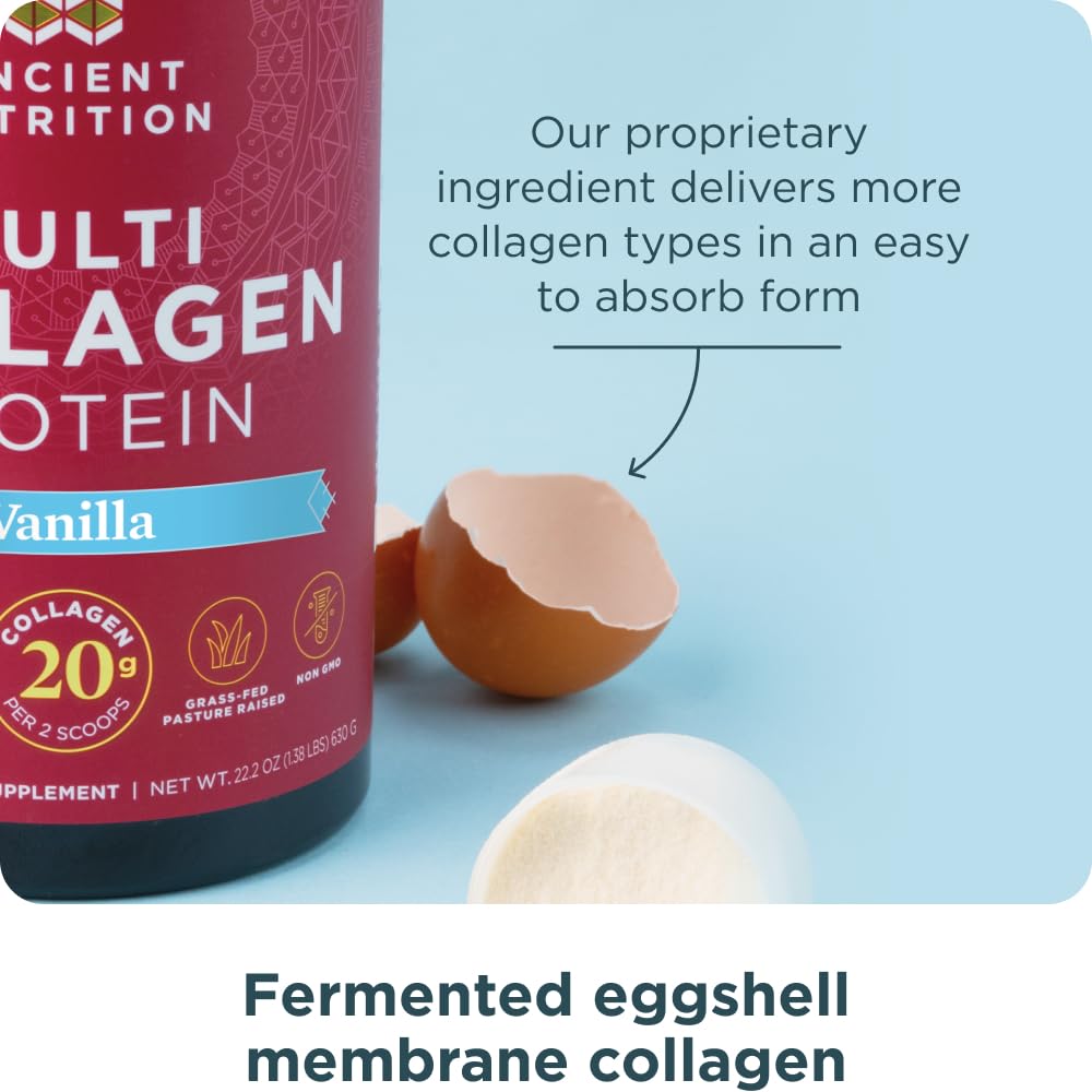 Ancient Nutrition Organic Supergreens Powder, Mango, 25 Servings + Multi Collagen Protein Powder, Vanilla, 60 Servings Ancient Nutrition buy supplements Au
