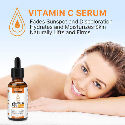 Premium 20% Vitamin C Serum For Face - (3PACK) with Hyaluronic Acid, Retinol & Amino Acids - Boost Skin Collagen,Hydrate & Plump Skin