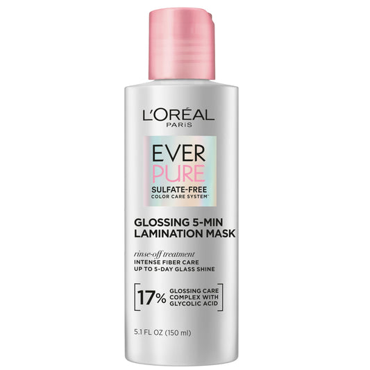 L'Oreal Paris Glossing Lamination Hair Mask with Glycolic Acid, Hair Treatment for Lasting