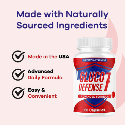 (5 Pack) GlucoDefense 7 Capsules - Official GlucoDefense Seven Blood Health Support Advanced Formula Supplement, Natural GlucoDefender 7 for Overall Health