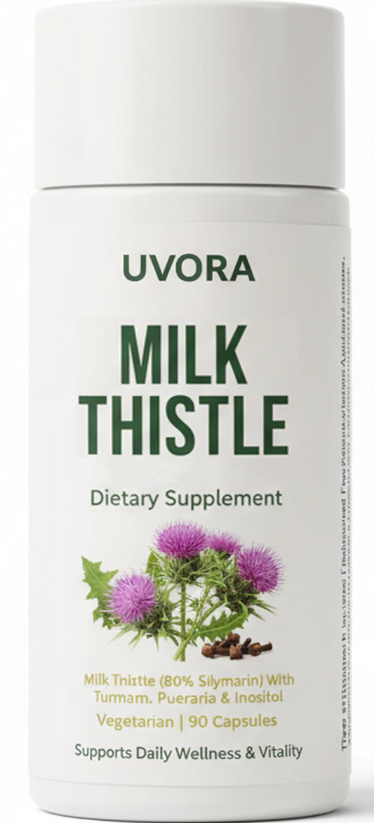 Uvora - Milk Thistle Extract,Uvora Premium Herbal Supplement with Milk Thistle Extract & Antioxidants – Supports Natural ification