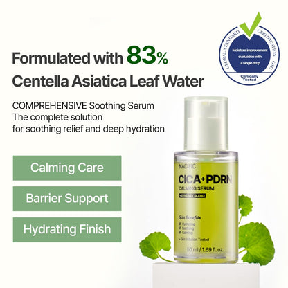 NACIFIC Cica PDRN Centella Serum (Centella Ampoule) 1.69 fl oz / 50ml, Korean Serum for Sensitive Skin, Calming & Hydrating
