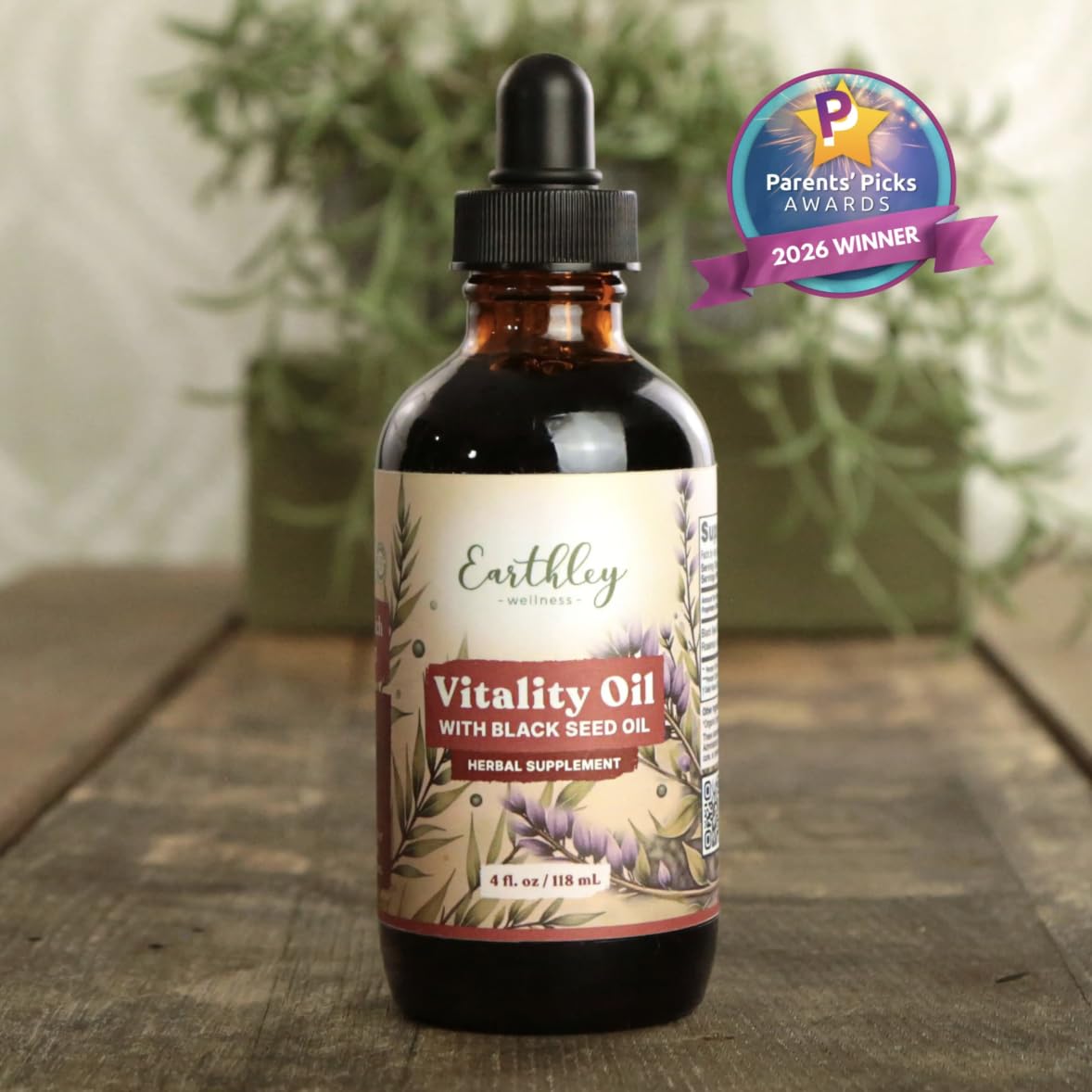 Earthley Wellness Vitality Oil, Liver, Immune, and Gut Health Support, Helps Elimate Toxins and Supports Liver Health, Zero Flavors,
