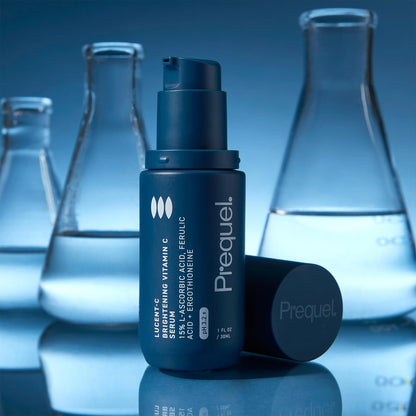 Prequel Skin Lucent-C, Vitamin C Serum for Face. Professional Facial L-Ascorbic Acid, Ferulic Acid Formula with Niacinamide.