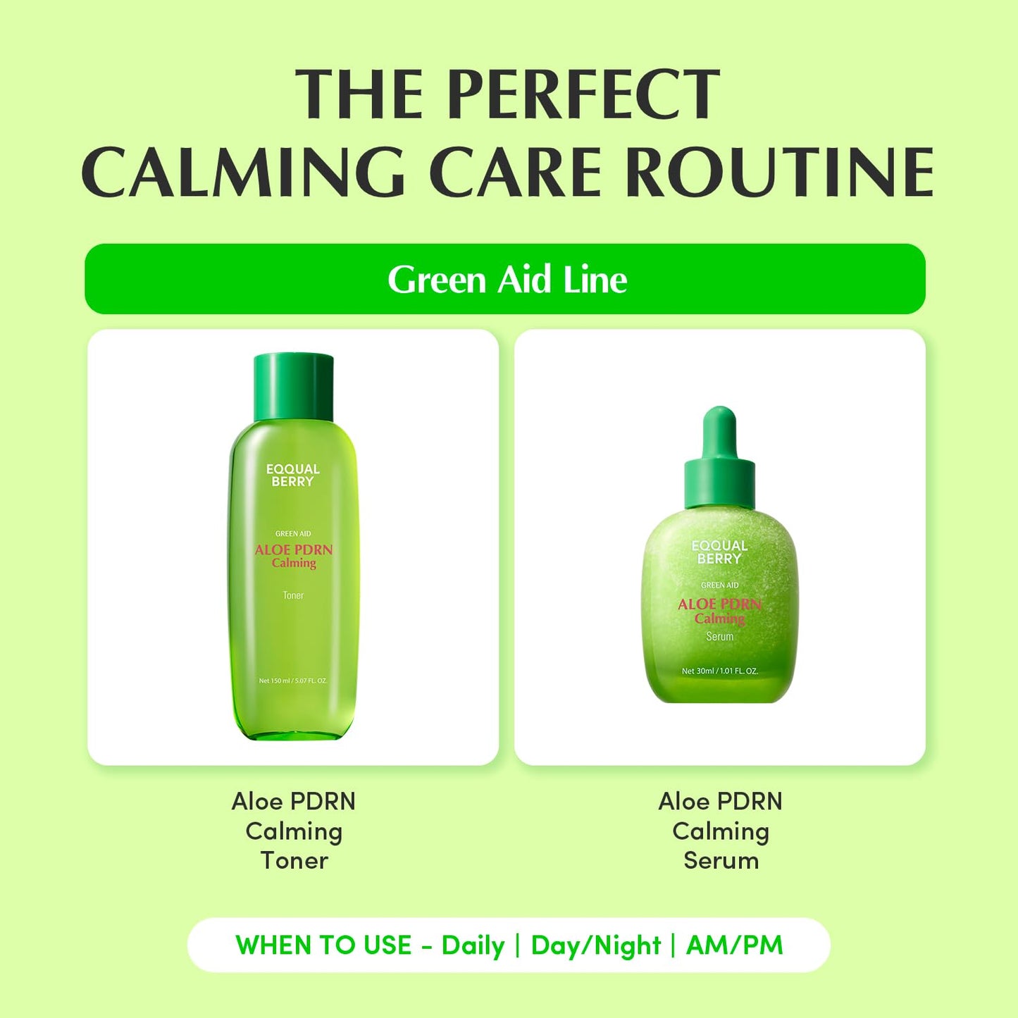 EQQUALBERRY Aloe PDRN Calming Toner, for Sensitive, | Instant Relief & Cooling | Non-Comedogenic & Fungal Acne Safe, Skin Barrier Repair