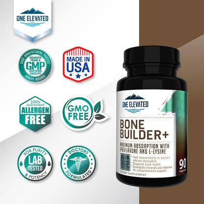 Comprehensive Bone Builder Calcium Supplement. Formulated with Highest Grade Calcium -Carbonate/Hydroxyapatite/Citrate, Magnesium, Zinc, D3. Works in Sync