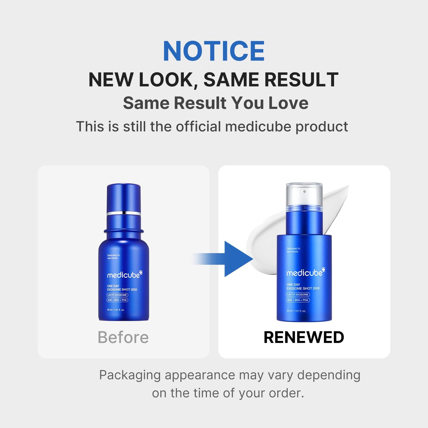 medicube Exosome Shot Zero 2,000 PPM Spicule Facial Serum | Liquid Skin Booster Serum | Exosome, AHA+BHA+PHA | Pore Care, Dead Skin Cells,
