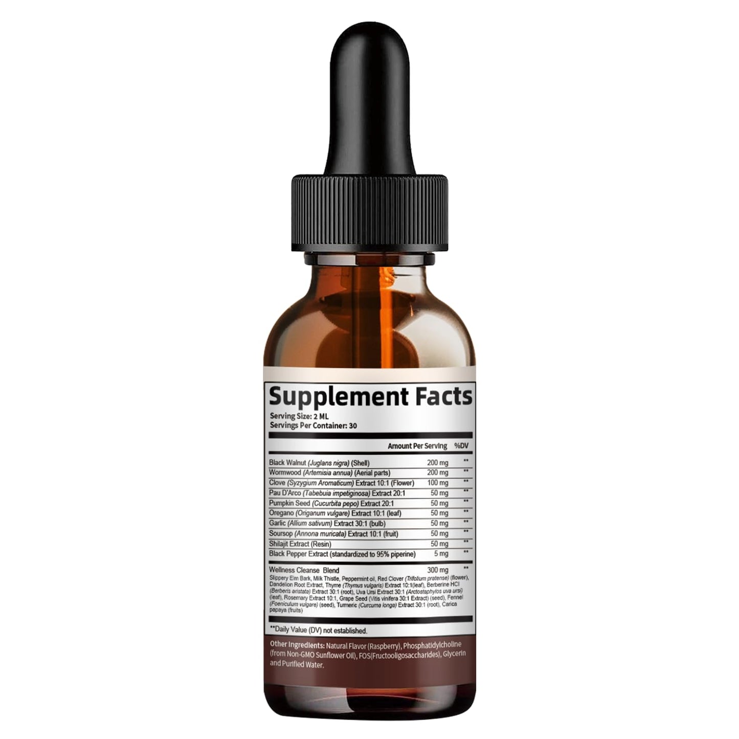 Wormwood Black Walnut Clove Cleanse for Humans Drops, 23-in-1 Gut Health Support Supplement with Pumpkin Seed, Oil of Oregano etc for Detox