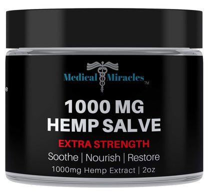 Medical Miracles Hemp 1000 Mg Extra Strength Healing Salve. Topical Salve for Skin Application. Medical MiraclesBuy Supplements Australia