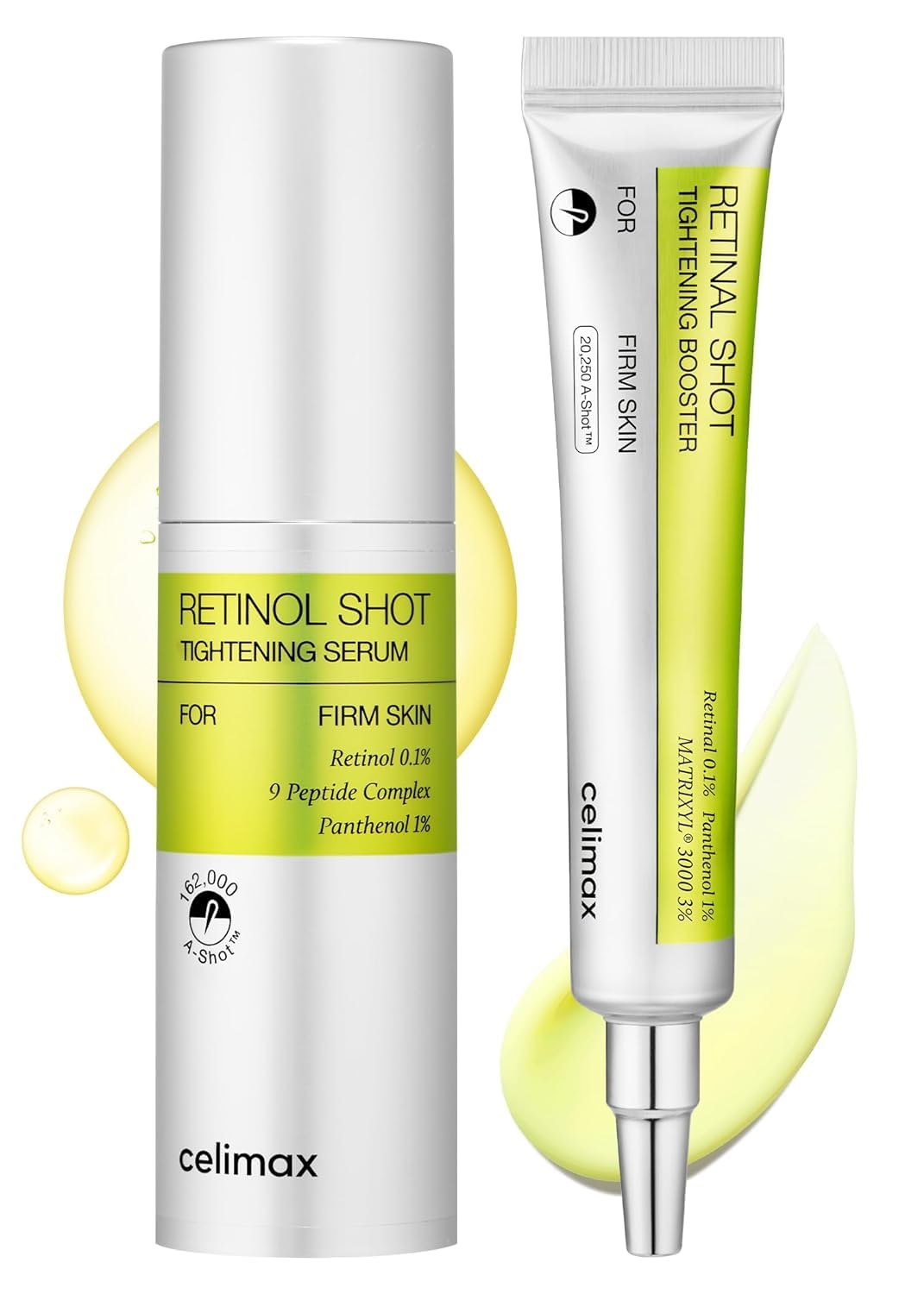 celimax Retinal Booster 15ml + Retinol Serum 30ml, Anti-aging Gifts for Women, Korean Skin Care