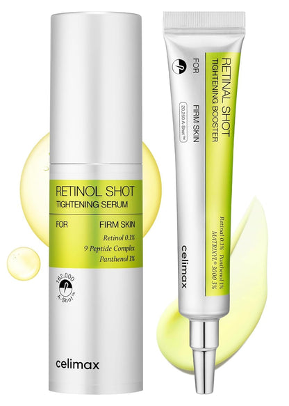 celimax Retinal Booster 15ml + Retinol Serum 30ml, Anti-aging Gifts for Women, Korean Skin Care