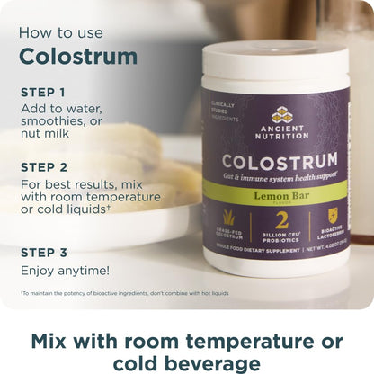 Ancient Nutrition Colostrum Superfood Powder, Grass Fed Bovine Colostrum, Supports Healthy Gut Microbiome and Immune System