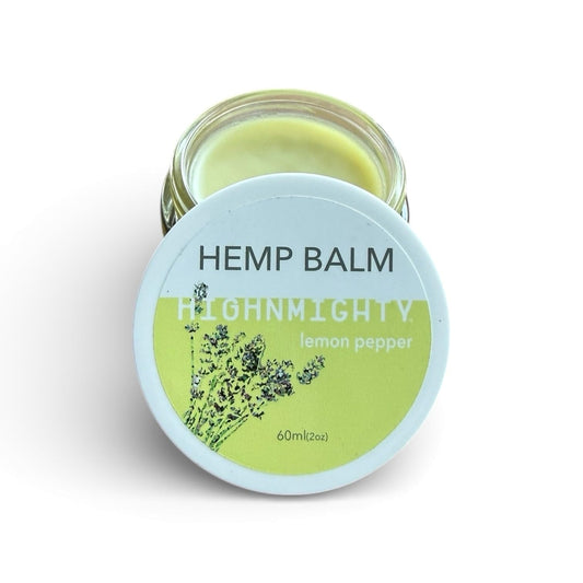 Highnmighty Maximum Strength Lemon Pepper Hemp Balm Salve | Daytime Relief, Relaxing, Natural, Fast-Acting Topical Cream for Muscle Joint Back Knee Shoulder Neck Elbow Hand Foot Relief, 60ml (2oz) HighnmightyBuy Supplements Australia