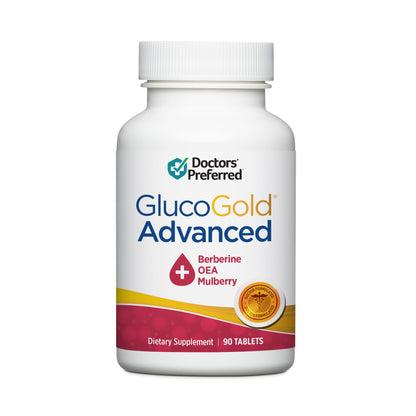 DOCTORS' PREFERRED GlucoGold Advanced | 1000mg Berberine with Cinnamon and Chromium | 90 Tablets