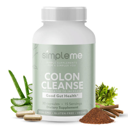 SIMPLEME Colon Cleanse Detox, Natural Constipation Relief for Adults, Fast Bloating Relief Colon Cleanser for Women & Men, 30-Day Gut Support