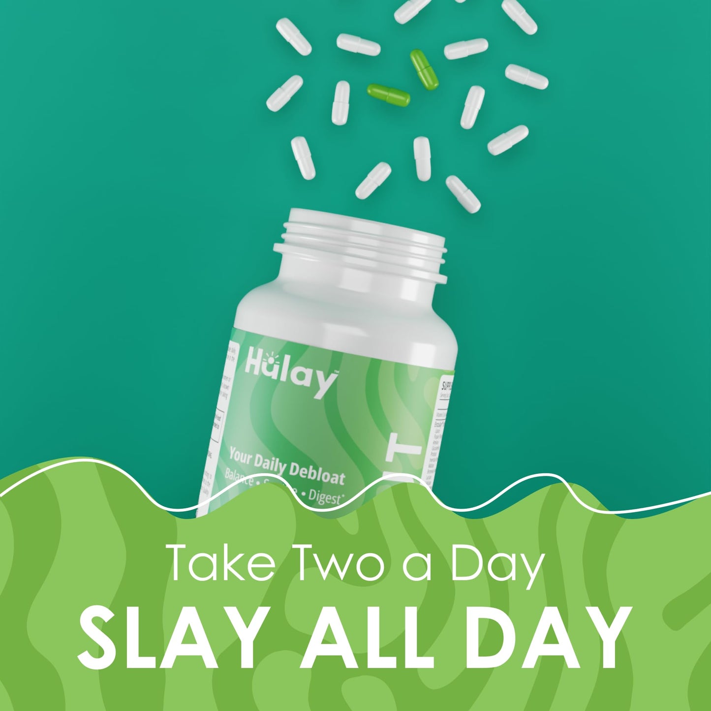 3-in-1 Gut Health Supplement - Debloat Pills - Gas and Bloating - Lactase, Protease, Amylase and Lipase Digestive Enzymes - Peppermint, Turmeric and Psyllium Husk Capsules