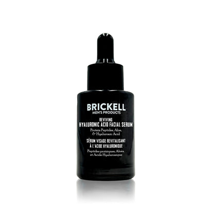 Brickell Men's Anti Aging Hyaluronic Acid Serum for Face, Reviving Day Serum for Men, Facial Serum With Hyaluronic Acid,