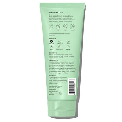 Rael Miracle Clear Facial Cleanser – Makeup Remover, Daily Face Wash, Gentle Deep Pore Cleansing Korean Skin Care for Oily